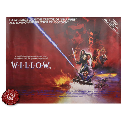 Willow Poster Print Signed by Warwick Davis