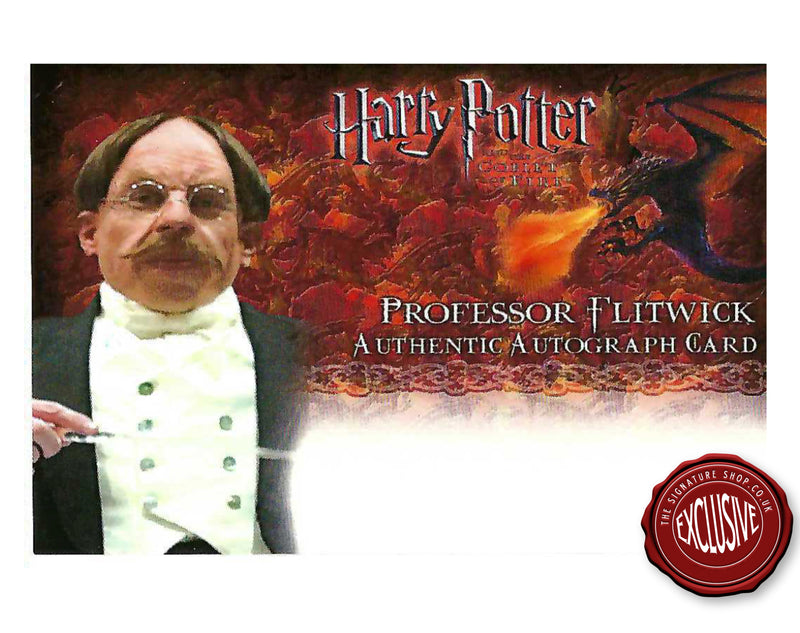 Harry Potter good WARWICK DAVIS Signed Autograph Professor Flitwick Artbox Card