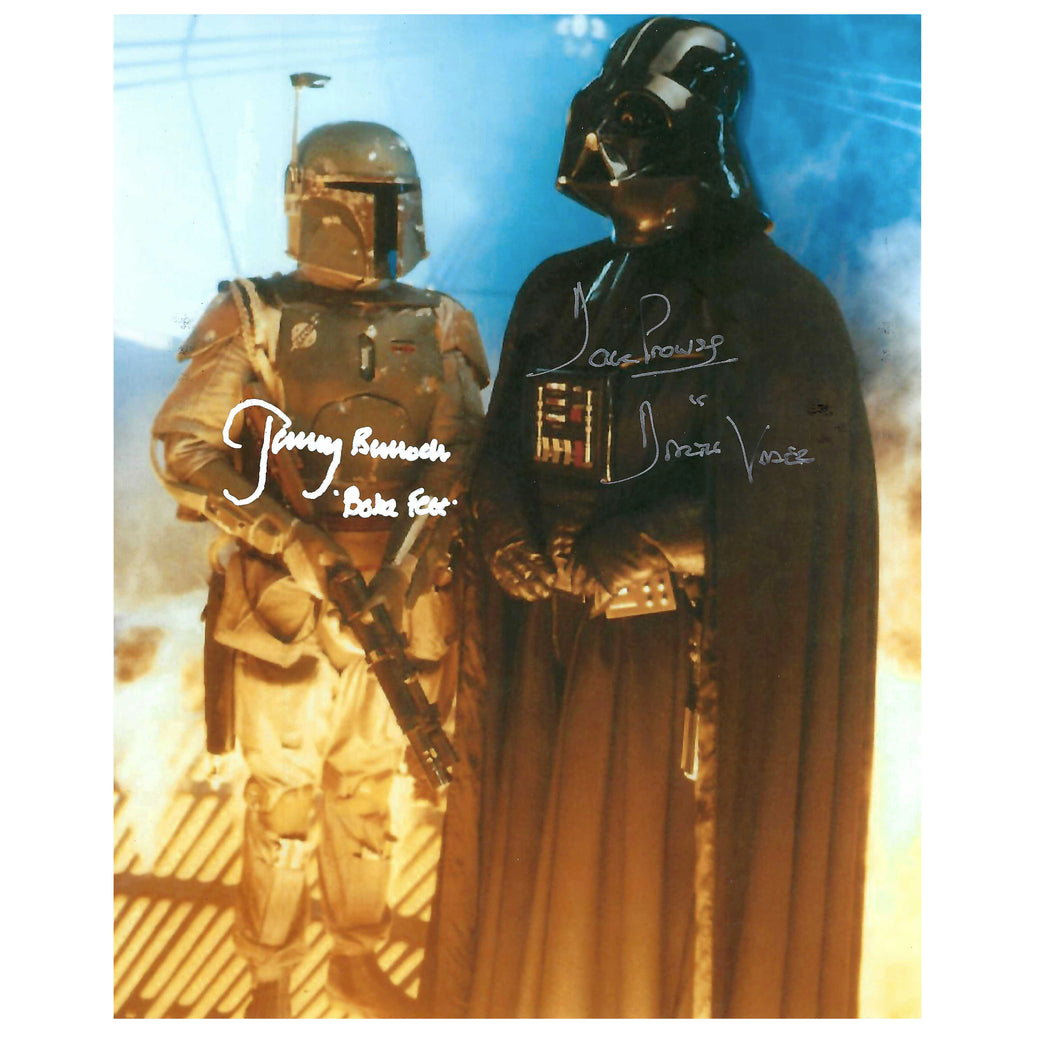 Boba Fett & Darth Vader 10x8 Photograph signed by Jeremy Bulloch & Dave Prowse