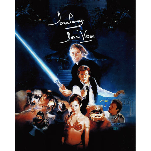 Return of the Jedi Poster Artwork 10x8 signed by Dave Prowse & Warwick Davis