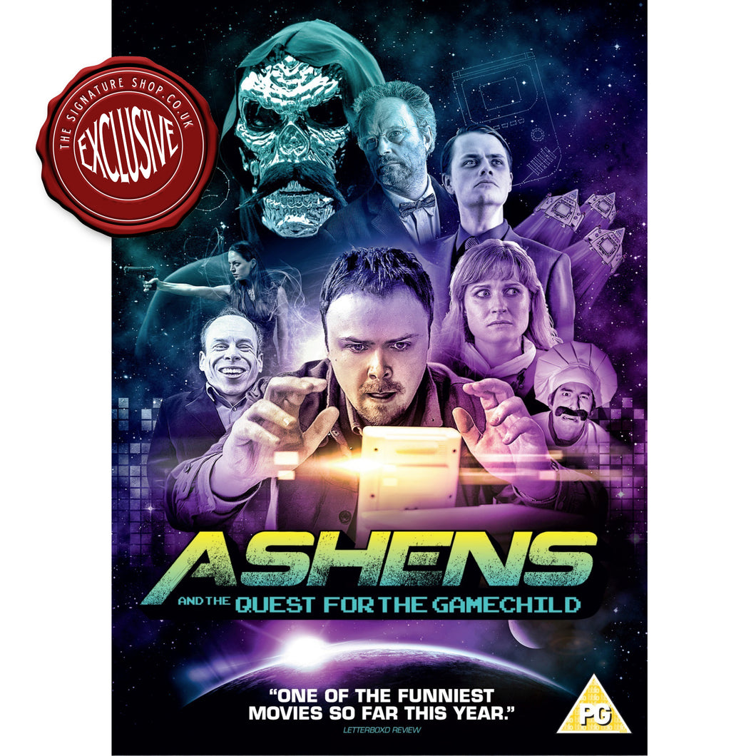Ashens & The Quest for the Gamechild DVD signed by Warwick Davis
