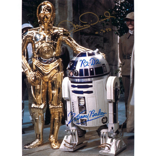 R2-D2 & C-3PO 10x8 signed by Kenny Baker & Anthony Daniels