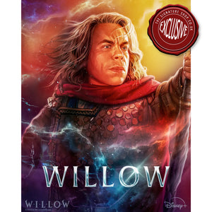 Willow Series Poster Artwork 10x8 signed  by Warwick Davis